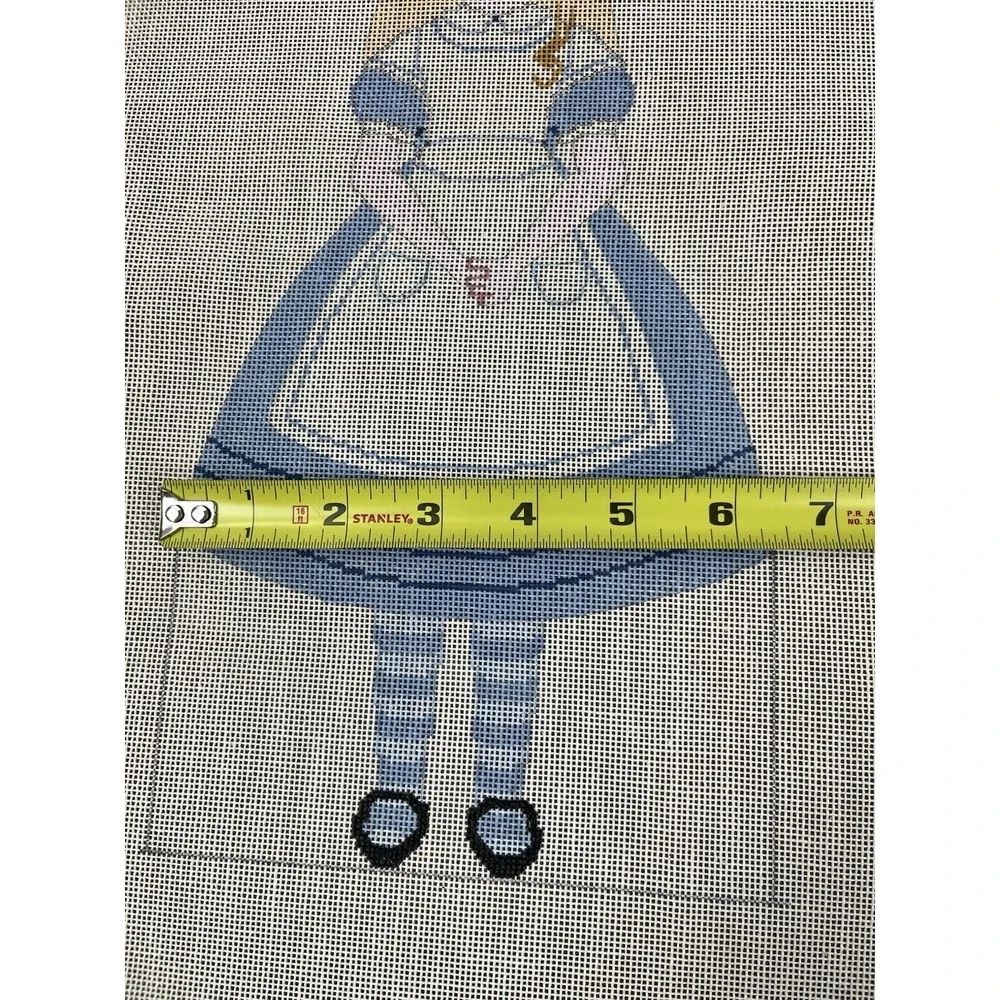 Petei Handpainted Needlepoint Canvas *Alice in Wonderland* Alice & White Rabbit